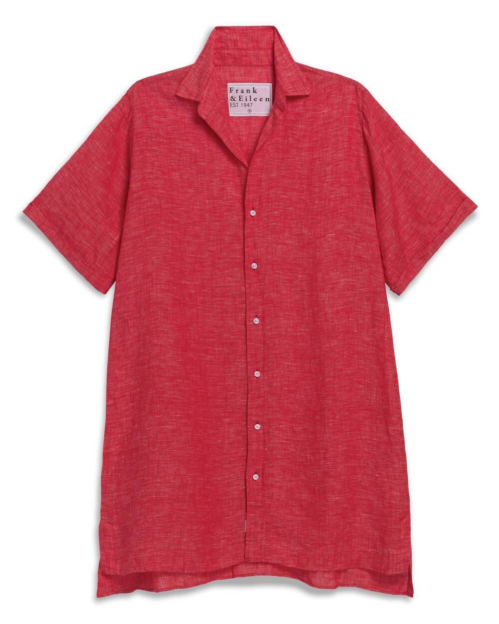 NEW FRANK & EILEEN women's rosemary short sleeve dress in red